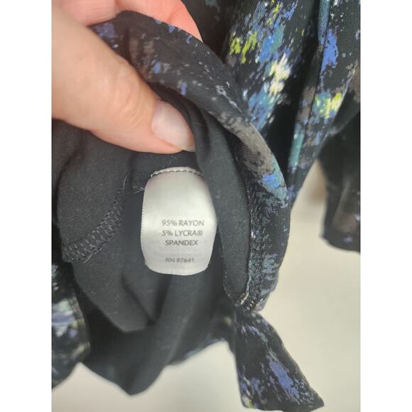 J. Jill wearever collection scoop neck Women's XL black/multi tunic top - Picture 4 of 8